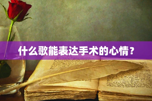 什么歌能表达手术的心情？