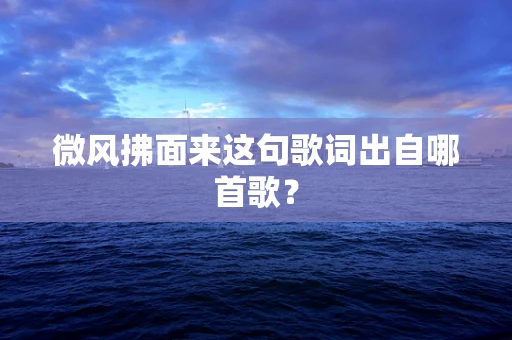 微风拂面来这句歌词出自哪首歌？