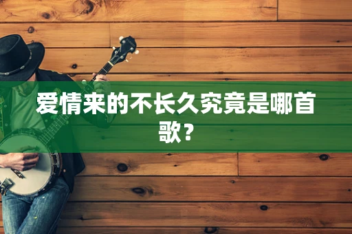 爱情来的不长久究竟是哪首歌？