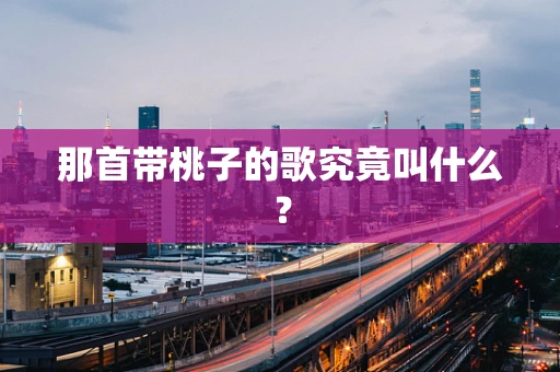 那首带桃子的歌究竟叫什么？