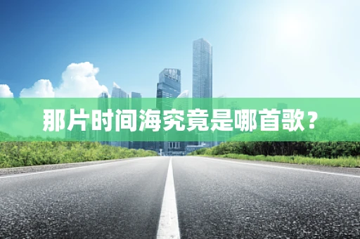 那片时间海究竟是哪首歌？