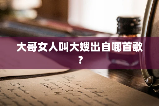 大哥女人叫大嫂出自哪首歌？