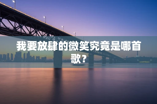 我要放肆的微笑究竟是哪首歌？