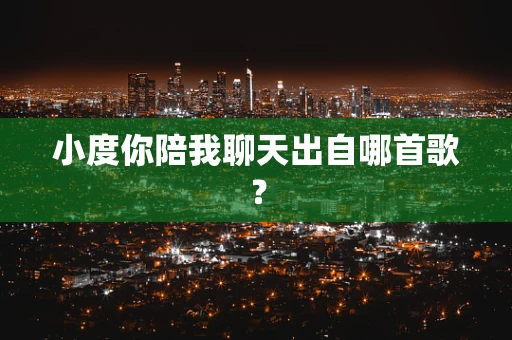 小度你陪我聊天出自哪首歌？