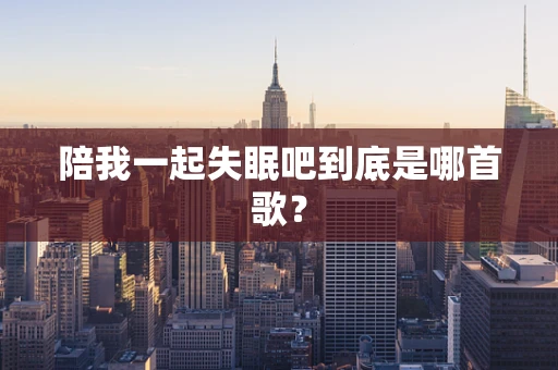 陪我一起失眠吧到底是哪首歌？