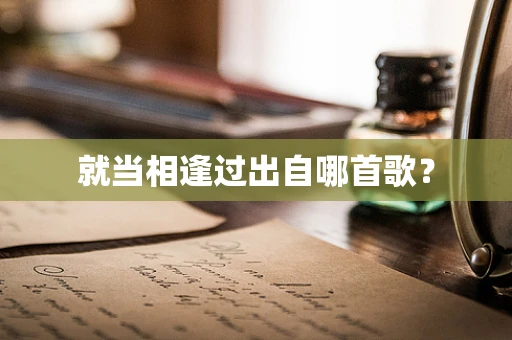 就当相逢过出自哪首歌？
