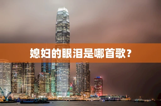 媳妇的眼泪是哪首歌？