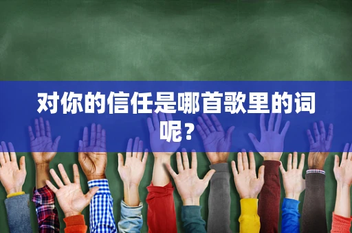 对你的信任是哪首歌里的词呢？
