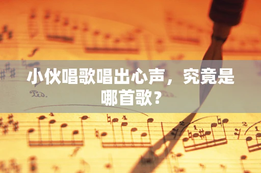 小伙唱歌唱出心声，究竟是哪首歌？