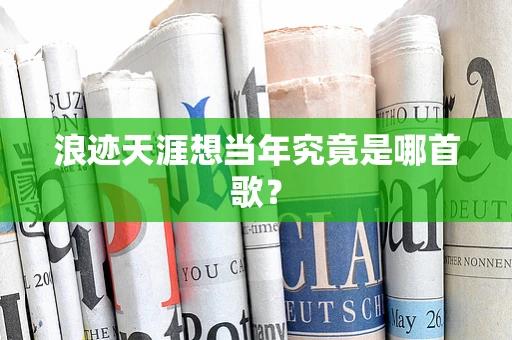 浪迹天涯想当年究竟是哪首歌？