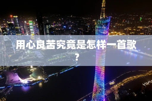 用心良苦究竟是怎样一首歌？
