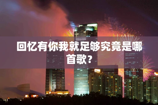 回忆有你我就足够究竟是哪首歌？
