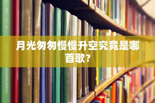 月光匆匆慢慢升空究竟是哪首歌？