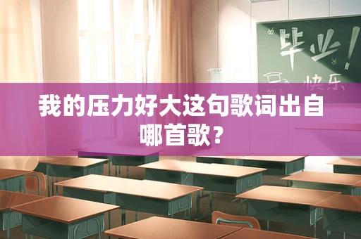 我的压力好大这句歌词出自哪首歌？