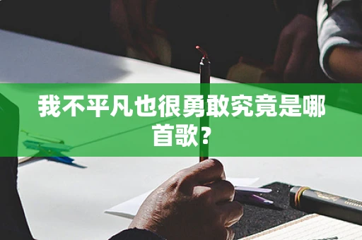 我不平凡也很勇敢究竟是哪首歌？