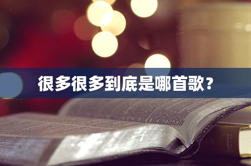 很多很多到底是哪首歌？