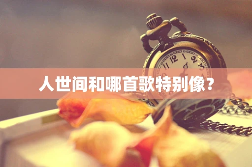 人世间和哪首歌特别像？