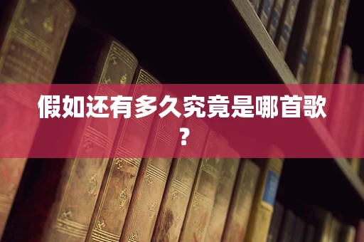 假如还有多久究竟是哪首歌？