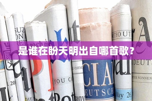 是谁在盼天明出自哪首歌？