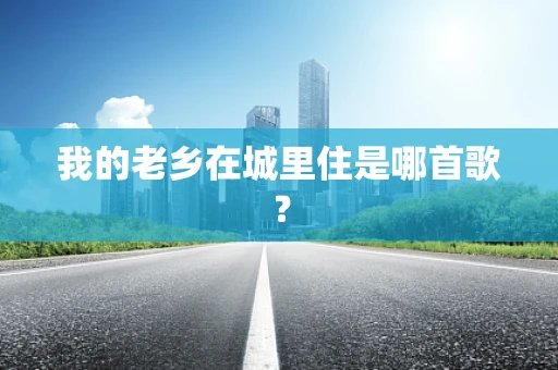 我的老乡在城里住是哪首歌？