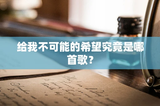给我不可能的希望究竟是哪首歌？