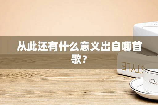 从此还有什么意义出自哪首歌？