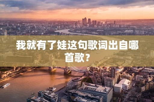 我就有了娃这句歌词出自哪首歌？