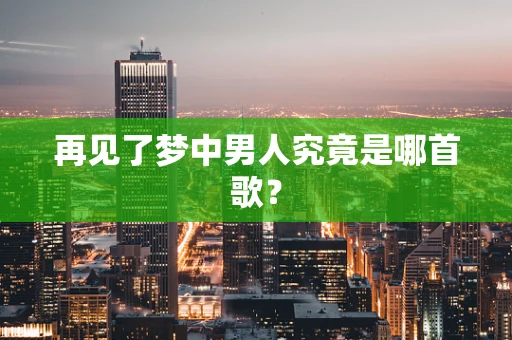 再见了梦中男人究竟是哪首歌？