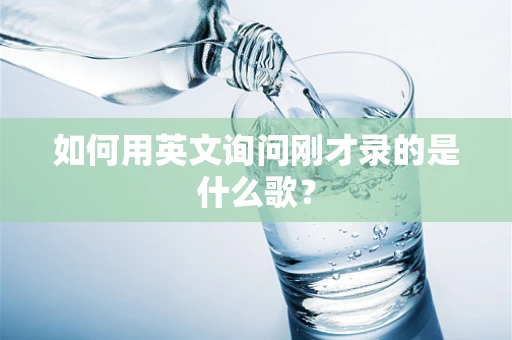 如何用英文询问刚才录的是什么歌？