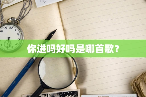 你进吗好吗是哪首歌？