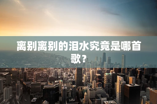 离别离别的泪水究竟是哪首歌？
