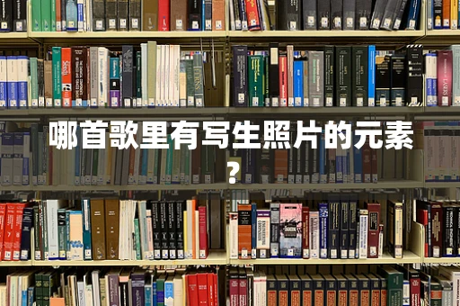 哪首歌里有写生照片的元素？