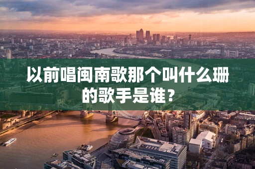 以前唱闽南歌那个叫什么珊的歌手是谁？