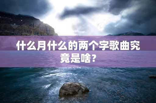 什么月什么的两个字歌曲究竟是啥？