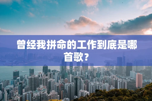 曾经我拼命的工作到底是哪首歌？
