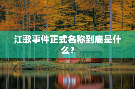 江歌事件正式名称到底是什么？