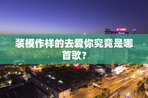 装模作样的去爱你究竟是哪首歌？