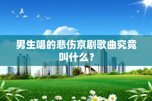 男生唱的悲伤京剧歌曲究竟叫什么？