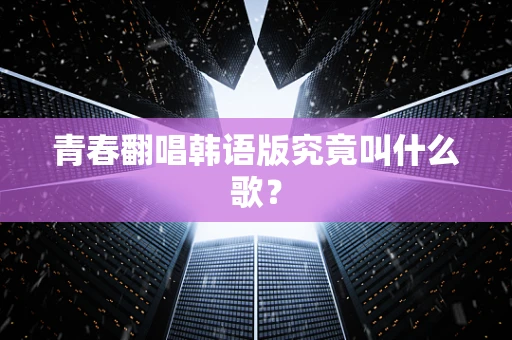 青春翻唱韩语版究竟叫什么歌？