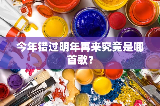 今年错过明年再来究竟是哪首歌？