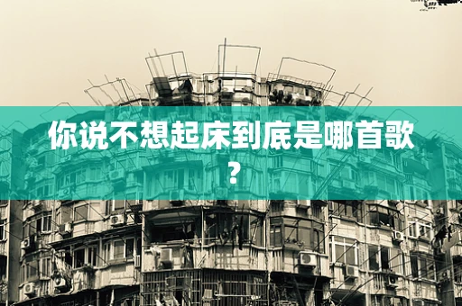 你说不想起床到底是哪首歌？