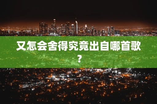 又怎会舍得究竟出自哪首歌？