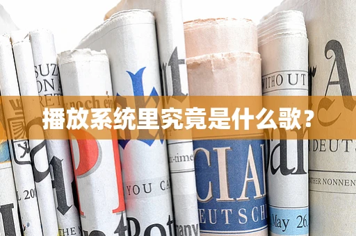 播放系统里究竟是什么歌？
