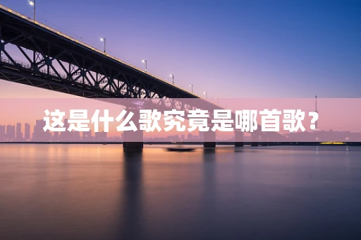 这是什么歌究竟是哪首歌？