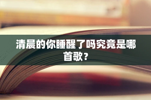 清晨的你睡醒了吗究竟是哪首歌？