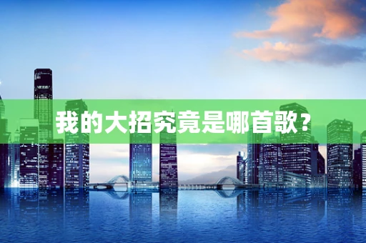 我的大招究竟是哪首歌？
