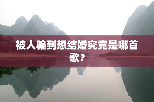 被人骗到想结婚究竟是哪首歌？