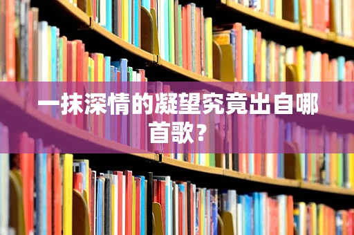 一抹深情的凝望究竟出自哪首歌？