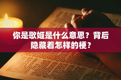 你是歌姬是什么意思？背后隐藏着怎样的梗？