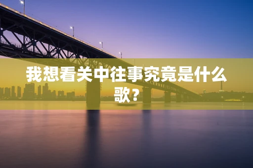 我想看关中往事究竟是什么歌？
